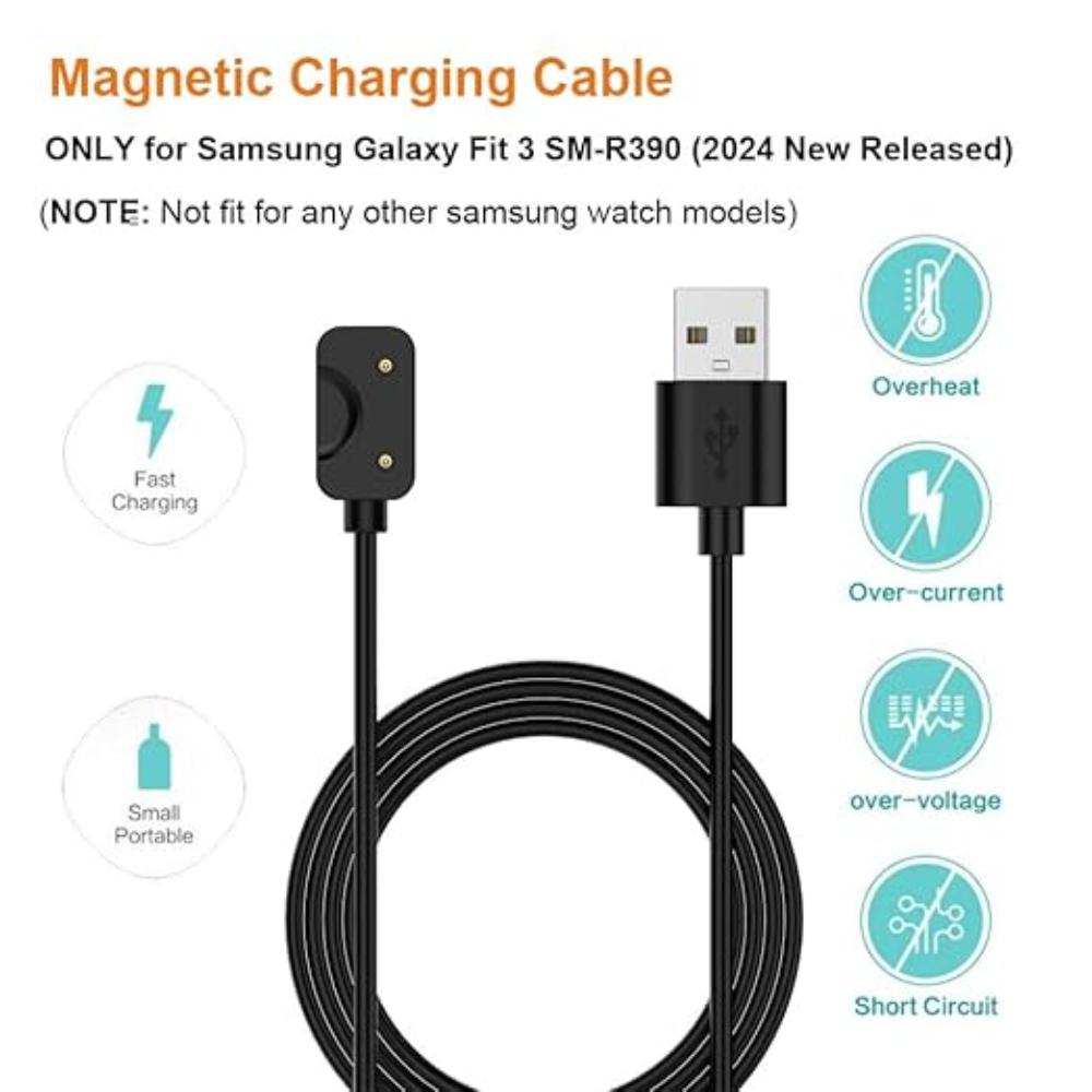 For Samsung Galaxy Fit3 USB Smartwatch Charger Replacement Charger Fast Charging Cable