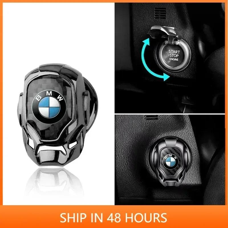 -För BMW Bil Enklicks Startknappar Skyddande Cover Emblem Dekoration För BMW E39 E46 E90 E36 E60 E34 E30 F30 X1 X3 X5 X6 71 E