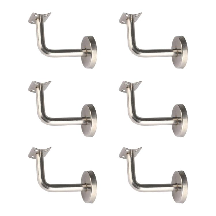 6 Stück Wandmontierter Treppenhalter Edelstahl Treppengeländerhalterung Wandmontierte Hardware-Zubehörteile