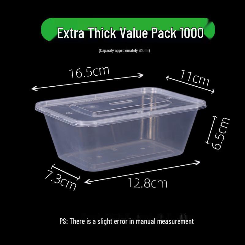 Shixun Square Transparent Plastic Meal Prep Containers