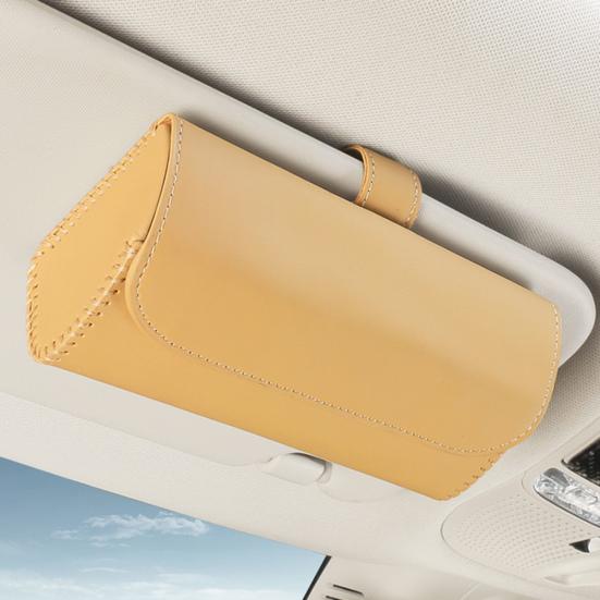 Sunglasses Holder with Hidden Magnetic Closure Simple Installation Car Sun Visor Universal Auto Eyeglasses Organizer Box