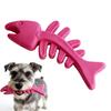 Osso di Gomma Giocattolo per Cani Forma di Spina di Pesce Giocattolo da Masticare per Cani Giocattolo per la Pulizia dei Denti per Masticatori Aggressivi Addestramento Interattivo Riporto