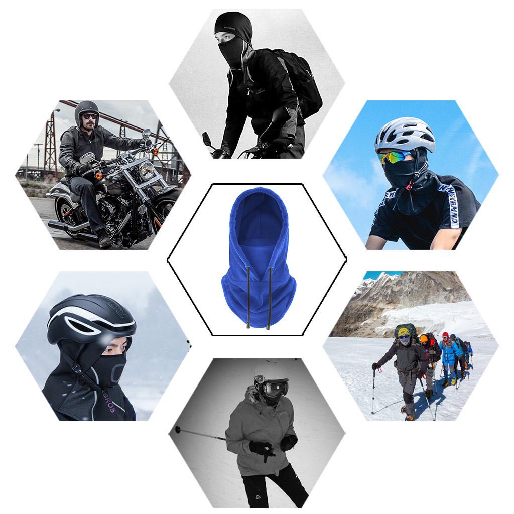 Updated Quality Bicycle Cap Ski Balaclava Winter Wind Resistant Cap Outdoor Use Hood Cap Cold Padded Hood Beanies Plush Warm Hat