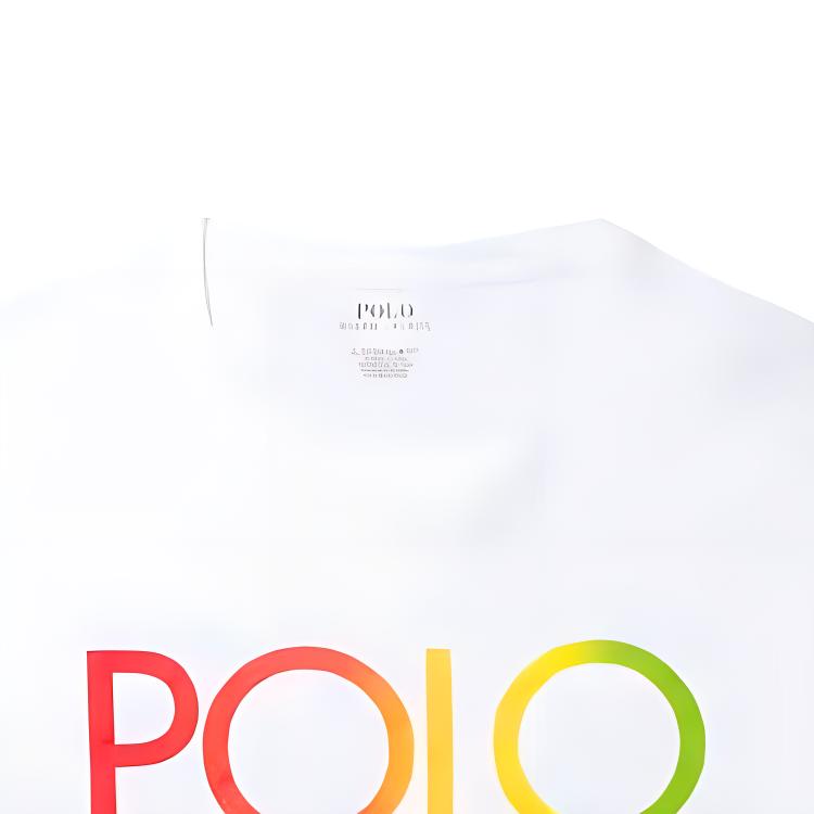 Polo Ralph Lauren Letter Logo Printed Crew Neck Casual Short Sleeve T-Shirt Men Tops White 710803496-002