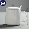 Japanese Style Totoro Coffee Mugs for Lovers Creative Milk Cup with Lid and Spoon Office Simple Ceramic Water Tea Cup Drinkware