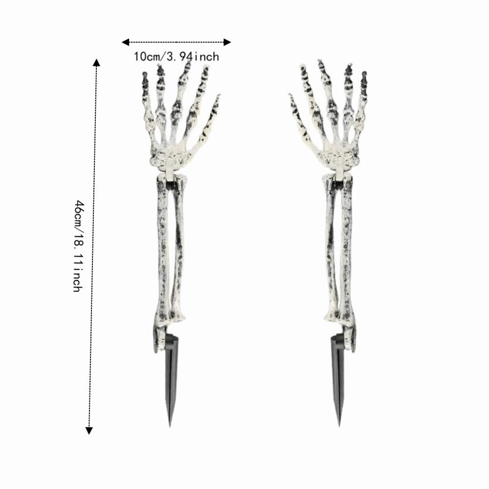 Plastic Skull Hand Decorations Life-Size Ghost Hand Yard Stakes Theme Party
