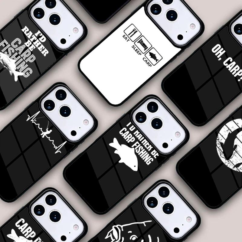 CARP FISHING FISH Printed Phone Case For IPhone 17 16e 15 14 13 12 11 Pro Max Air Mini Soft Protective Cover