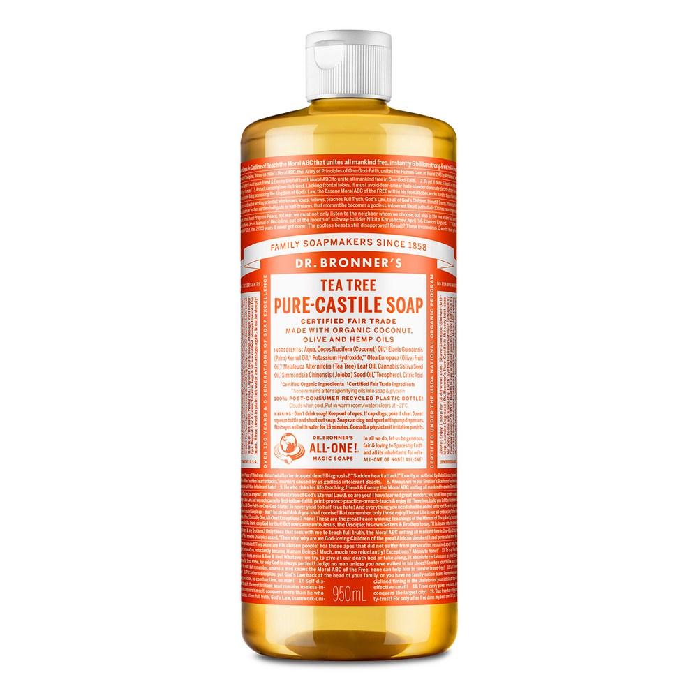 

Доктор. Мыло Bronner s Tea Tree Pure Castile, 950 мл, 1 шт.