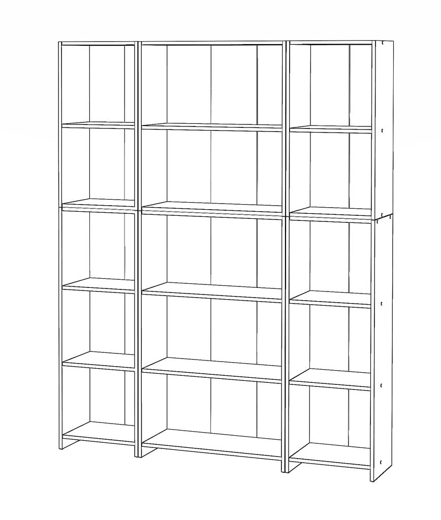 Office Bookshelf Black 150cm Bookshelf Toy Cabinet