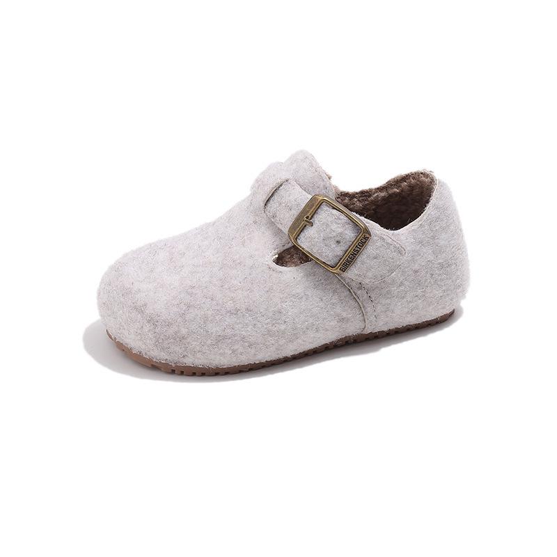 Birkenstock Winter 2025 Girls' Velvet Fur Shoes - Soft Sole, Thickened for Boys & Girls