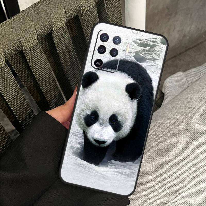 Panda Cute Kawaii Animal Case For Oppo A80 A60 A40 A94 A54 A98 A78 A18 A38 A58 A16 A76 A96 A17 A77 A74 A57S A15 Cover