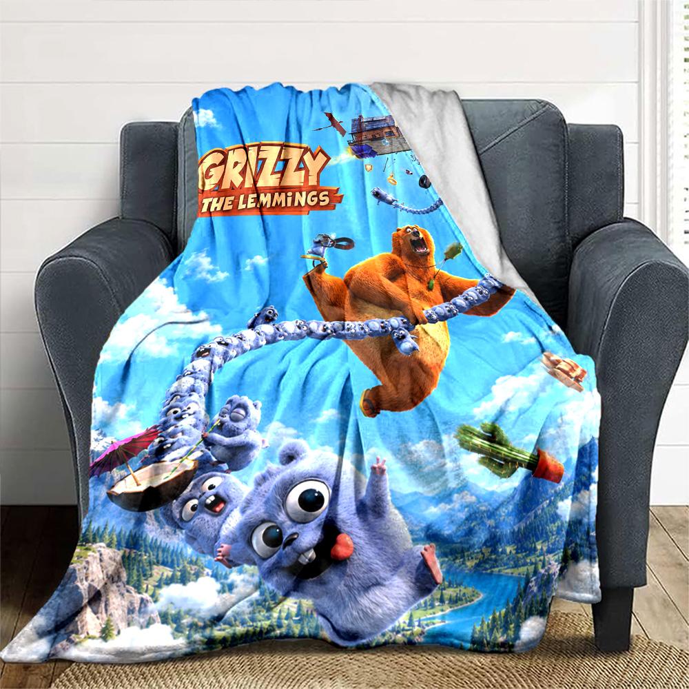 Grizzy & Lemmings Blanket Soft Warm Cozy Suitable for Chair Office Chair Bedding for All Seasons Modern Best Holiday Gift for Friends Family