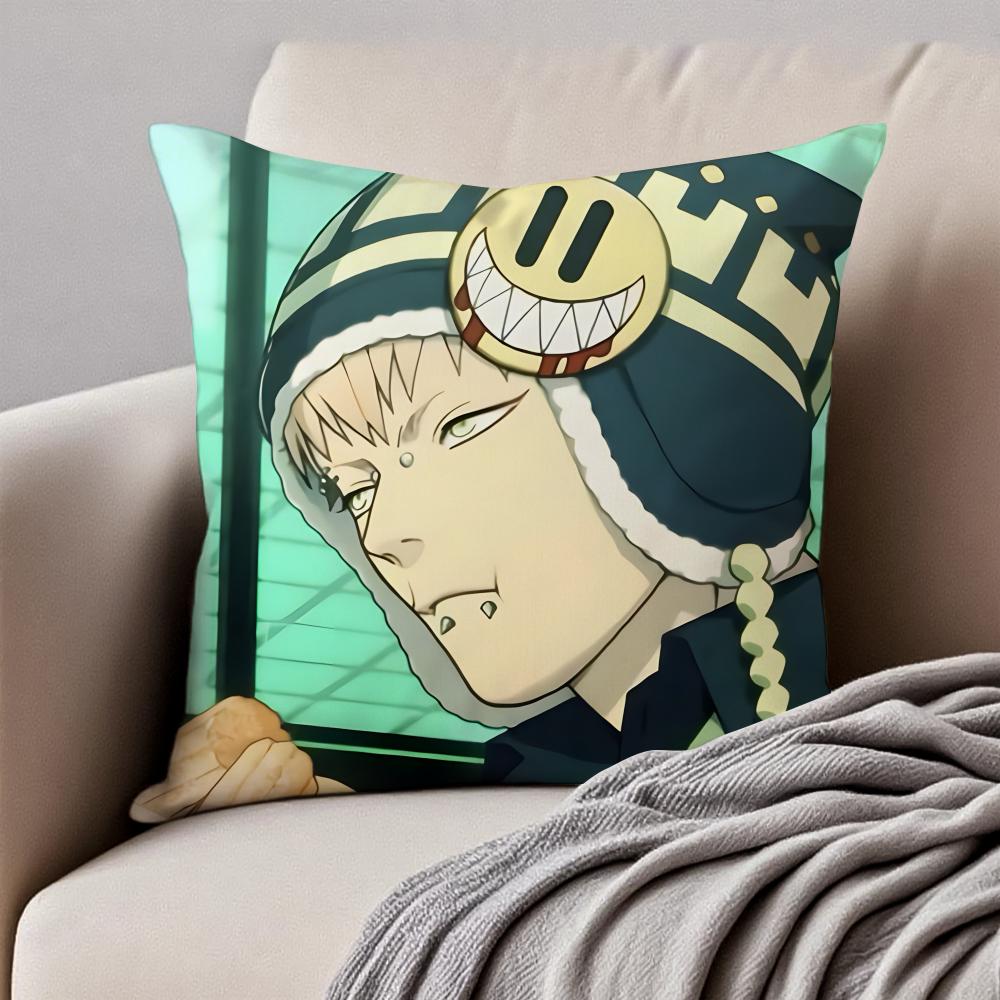 Dark BL Japanese Anime DDramatical Murder Cushion Cover Pillowcase Antidustmite Invisible Zipper Short Plush Sofa Cushion