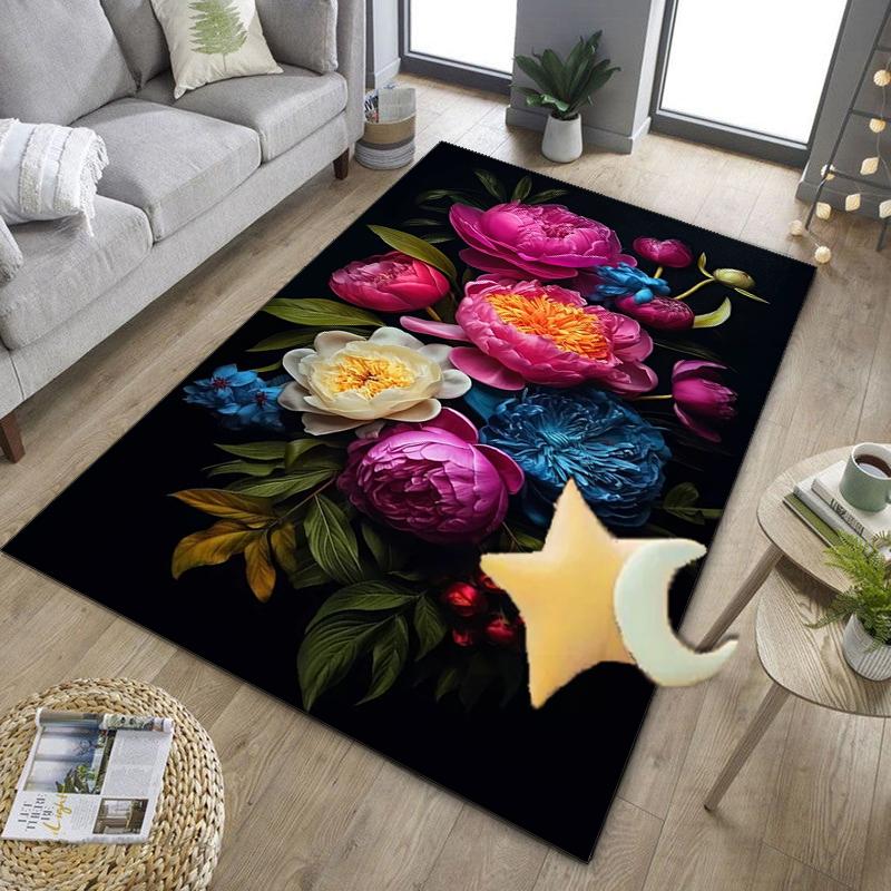 Floral Elegance In Bloom Office Rug Chair Mat, Entryway Carpet, Suitable for Front Door, Bedroom, Living Room, Desk, Holiday Gift