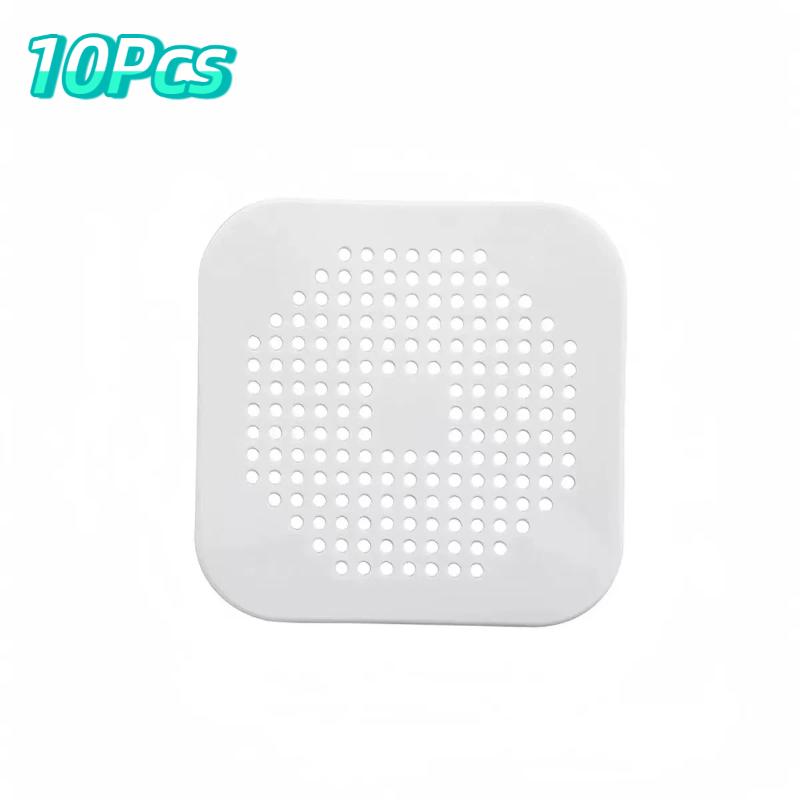 10Pcs Bathroom Hair Filter Sink Anti Blocking Strainer Bathtub Shower Drain Stopper Tpr Kitchen Deodorant Plug