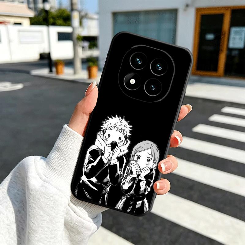 

JUJUSU Anime Character Black White Soft Phone Case for Xiaomi Redmi Note 12 13 14 15 Pro Plus 11 12S 11S 11T 10 4G Black Cover B Redmi Note 11T Pro