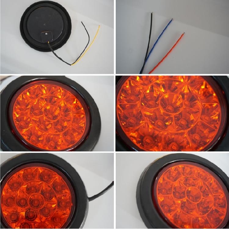 Universal 12-24V Vehicle Indicator Light Auto 16LED Tail Light Bright Amber Lamp