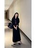 Korean Style Gray Knit Sweater & Skirt Set for Autumn/Winter 2025 - Women's Deep Winter Outfit