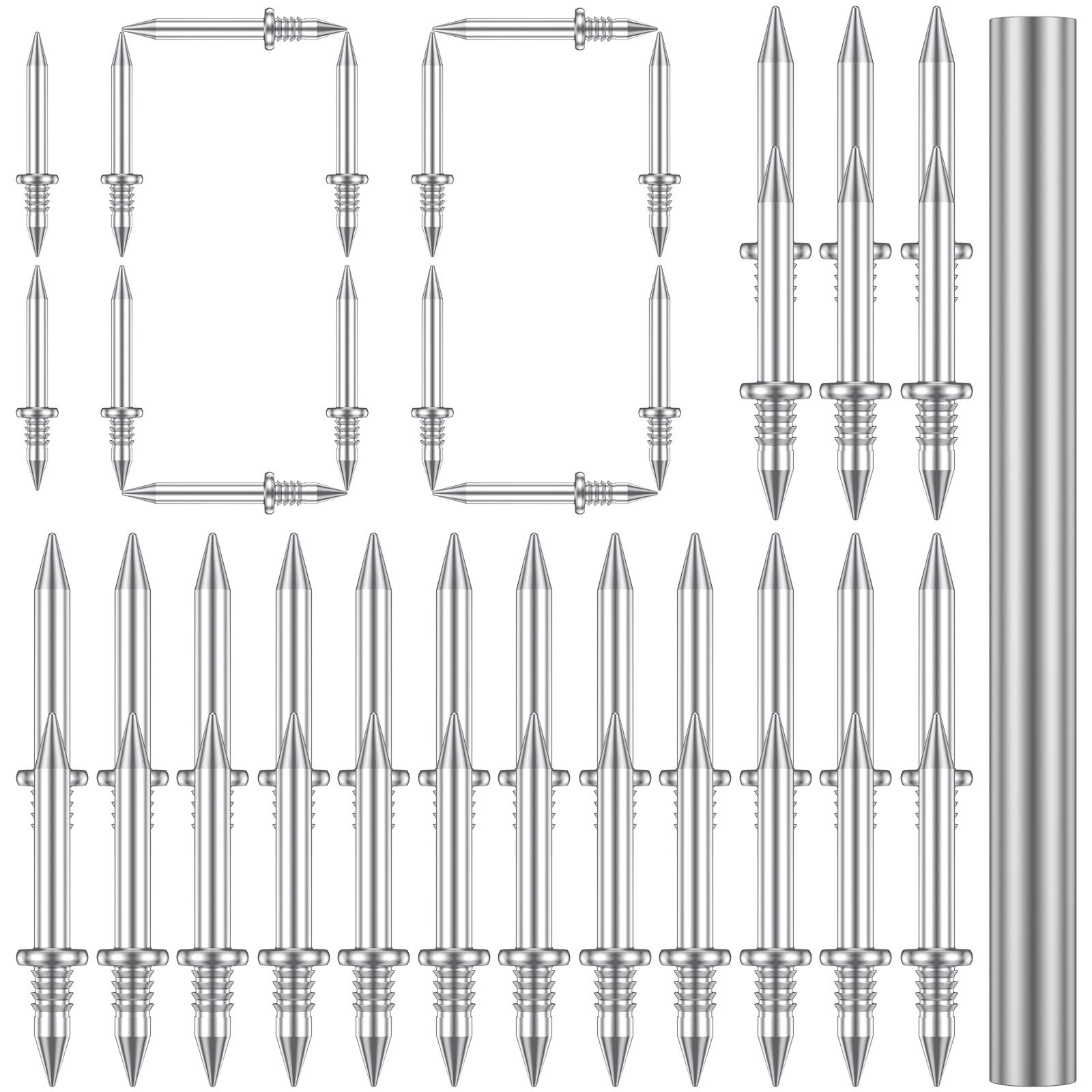 

400/100pcs Double-Head Skirting Thread Seamless Nail Invisible Screws Metal Skirting Line Without Marks Nail Wood Nail Fastener
