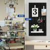 Pegboard, Perforated, 300*400mm, 25mm Hole Pitch, Wall-Mounted, Magnetic, Tool Storage, DIY, Decorative, Kitchen, Office, Bathroom (Black, 3 Panels)