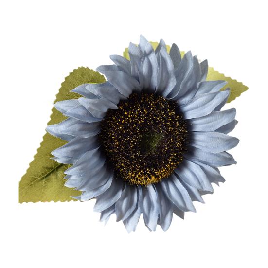 Artificial Sunflower Bouquet Realistic Long Stem Fake Silk Flower with Leaves Faux Floral Arrangement for Vase Wedding Table Home Spring Summer Decor