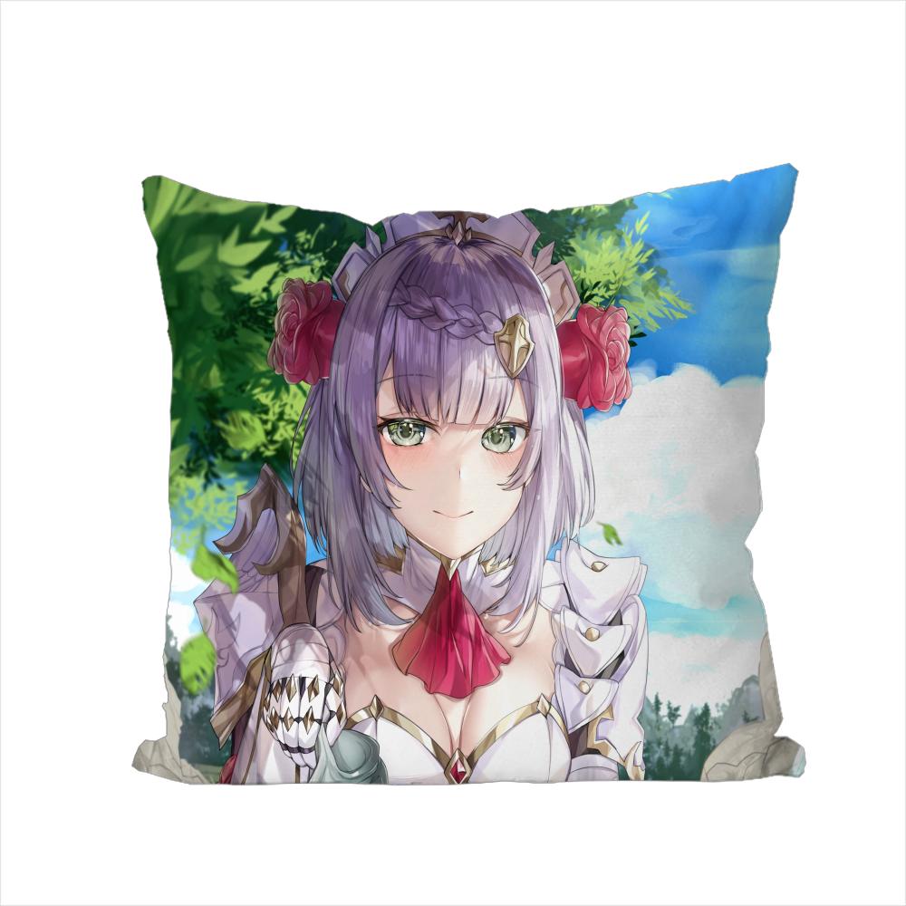 Genshin Impact Pillow Case For Car Sofa Decorative Home Doublesided Print Plush Square Throw Pillow Cushion Cover