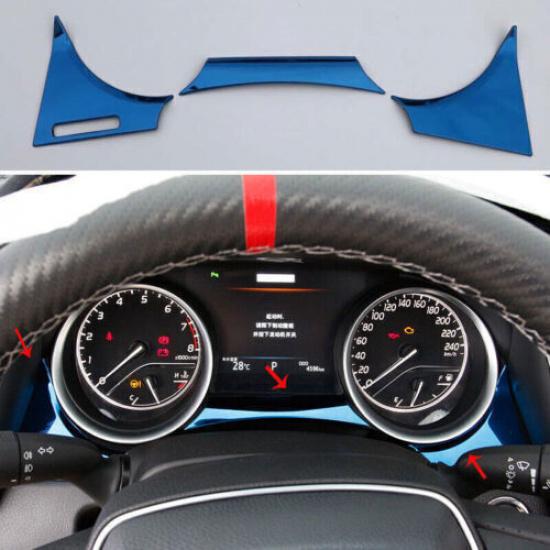 3pc Steel Blue Dash trument Speedometer Sticker For Toyota Camry 2018-