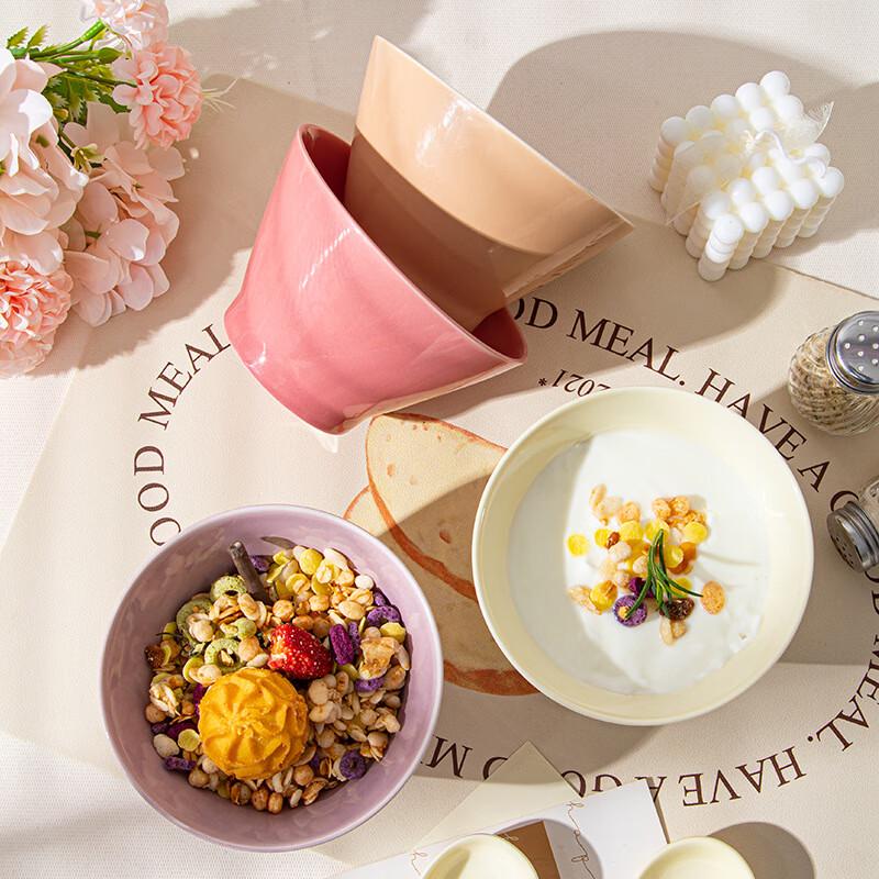 Zhinianhua 5-inch Ceramic Conical Bowl Set