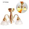 Mini Miniature LED Golden Light 1:12 Home Table Lamp Model  Doll House Accessories