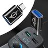 1Pcs Car Charging Adapter Type-C To USB Converter Car Accessories For BMW Mini Cooper F54 F55 F56 R56 R60 SONE Roadster Clubman Coupe