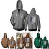 Premium Attack On Titan Hoodie Hooded Sweater Sweatshirt Zipper Coat Cosplay Costume For Fans