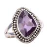 Natural Alexandrite Gemstone 925 Solid Sterling Silver Jewelry Ring Size 6 t9H36