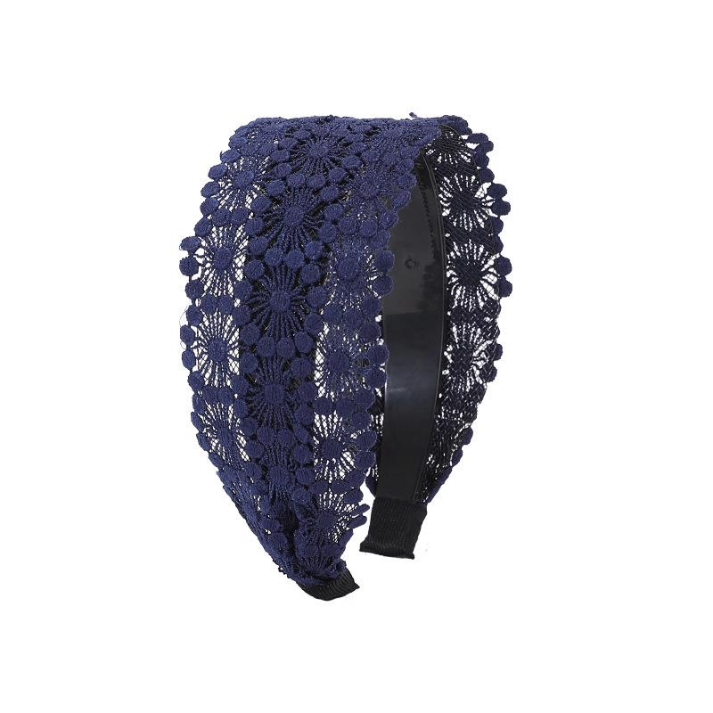 Korean White Lace Wide Hair Clip Headband for Women - Fashion Hair Flower Scarf