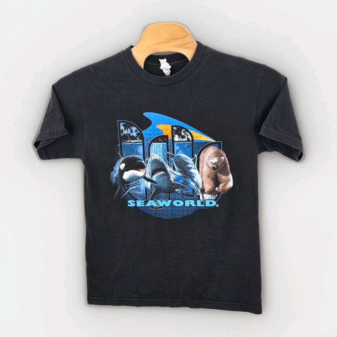 Sea World Shirt Size Medium VTG Orca Dolphin Bear Whale Animals Black T Alstyle Unisex T-Shirt XXL