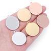 10pcs/lot Gold Plated Stainless Steel Blank Charms Round Disc Pendant Logo Stamping Tags For Jewelry Making DIY Necklace Supplie