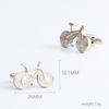 Silver Plated Bicycle Shaped Metal Cufflinks Men's French