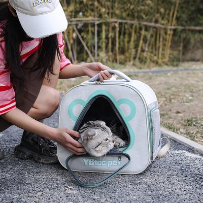 Portable Breathable Cat Bag Oxford Cloth Pet Dog Bag Outdoor Cat Backpack Dog Carrier Bag Travel Animal Transport Bag