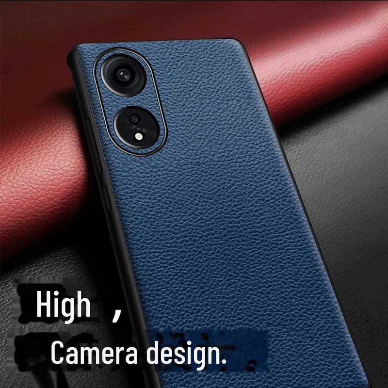 OPPO A1 A2Pro Schutzhülle aus Rindsleder mit Litschi-Muster in der Vitalitätsversion