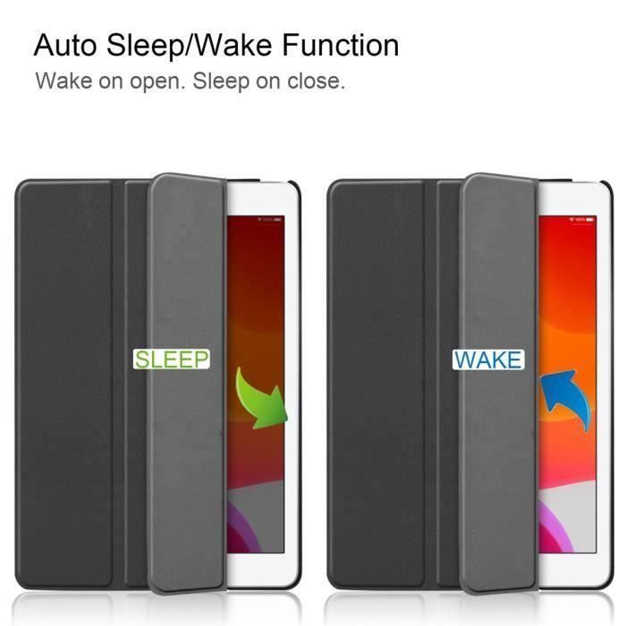 iPad 10.2" Case - Shockproof Protection Case Cover iPad 10.2" (A2200 A2198 A2197) [Auto Wake Sleep] - Black