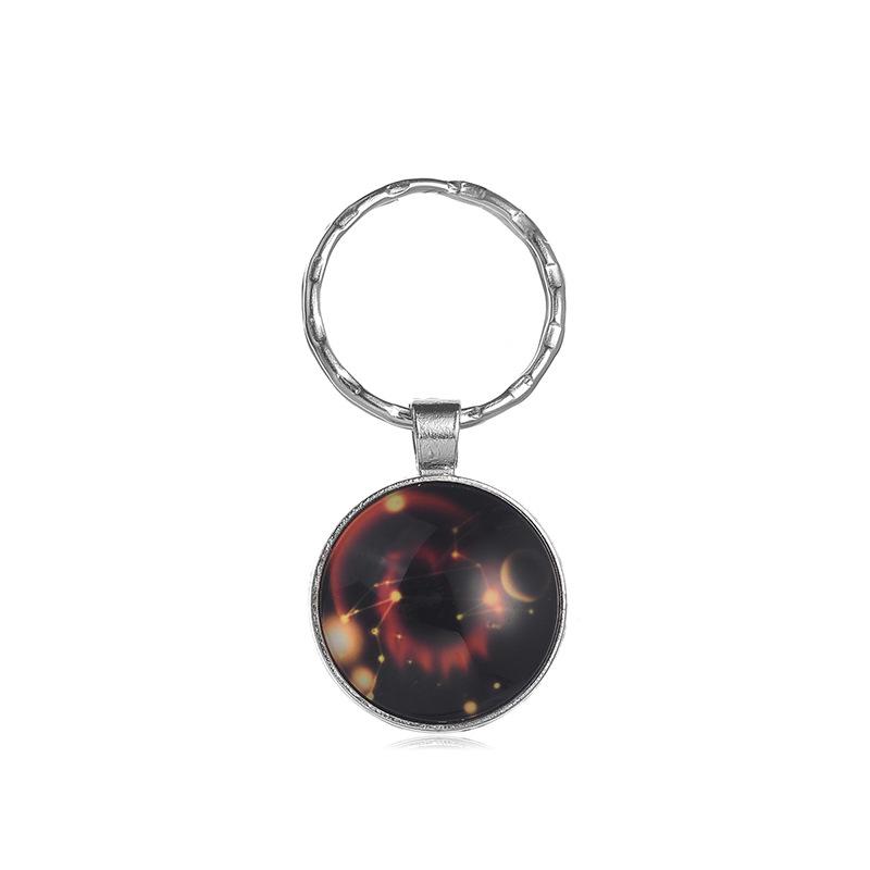 Trendy Zodiac Keychain: Stylish European & American Fashion Jewelry