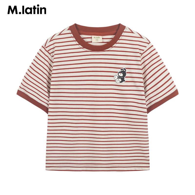 M.Latin Boys' Cartoon Print Color-block Short Sleeve T-Shirt