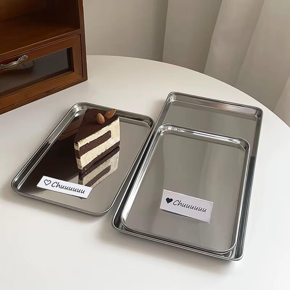 Vassoio da Cucina Nordico in Acciaio Inossidabile Vassoio da Cucina per Conservazione Vassoio per Conservazione Alimenti Uso in Cucina Caffetteria