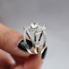 Accessories, Creative Cross Zircon Ring, Fashion Ladies Engagement Ring