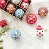 6pcs/box Wool Felt Party Hanging Balls Gifts Christmas Ornaments Home Santa Snowman Window Dsplay Ball Decorations Holiday