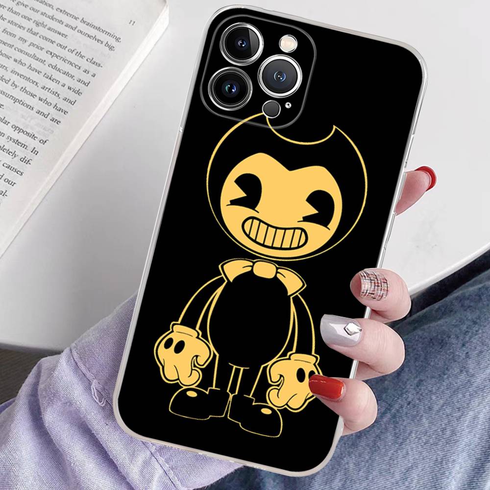 Game B-bendy And The Ink M-machine Phone Case For IPhone 17 16 15 14 11 12 13 Mini Pro XS Max Plus Funda Shell