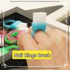 6 Stück Mini-Nagelringbürste, Fingerknopf-Staubbürste, Nail Art Werkzeug Kleine Bürste, Nagelhygiene/Schmuckpflege-Artefakt