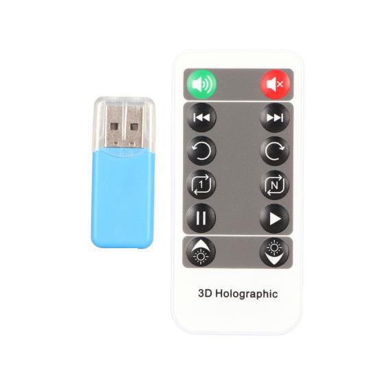 3D Hologram Fan WiFi Projector Naked Eye 3D Display 1080x160 80pcs LED Beads 3D Hologram Projector Advertising Display 