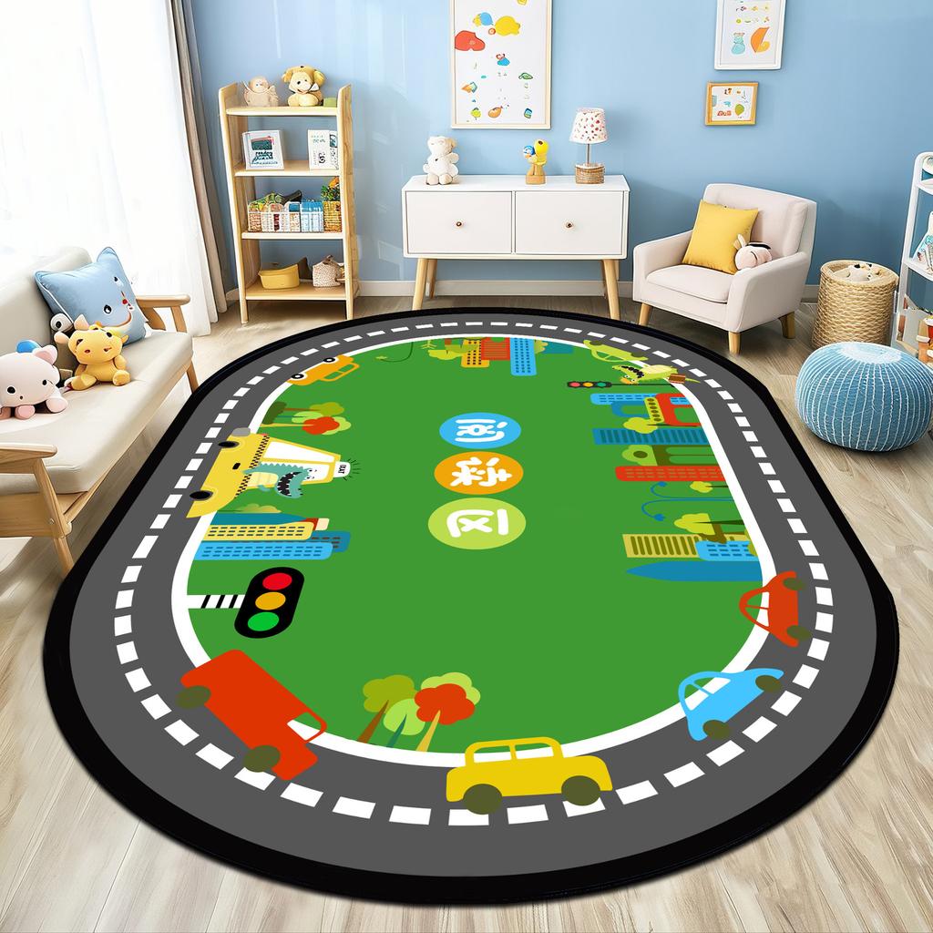 Kindergarten Cartoon Carpet Children'S Early Education Puzzle Game Mat Full Of Easy Care Crystal Velvet Baby Climbing Mat