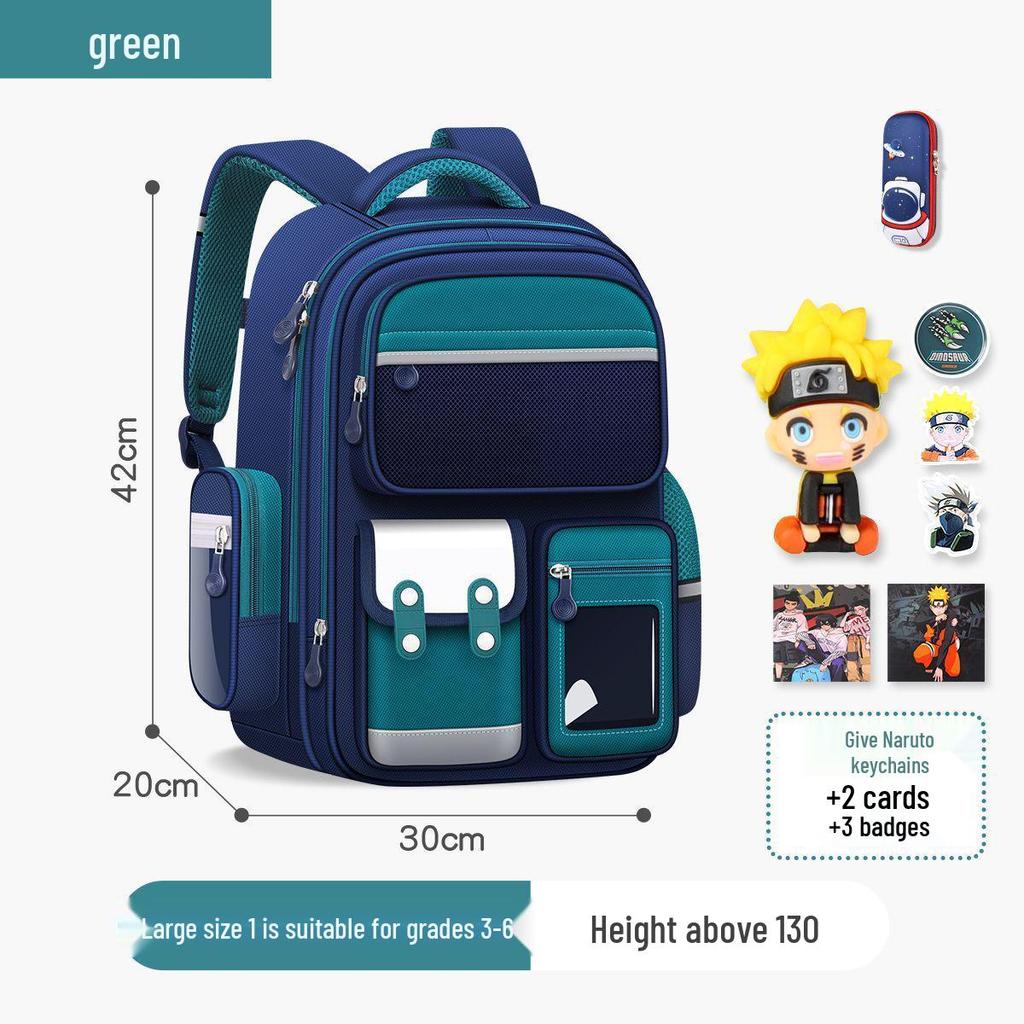 Large Capacity Naruto Backpack for Boys & Girls, Grade 6 - Lightweight, Spine-Friendly