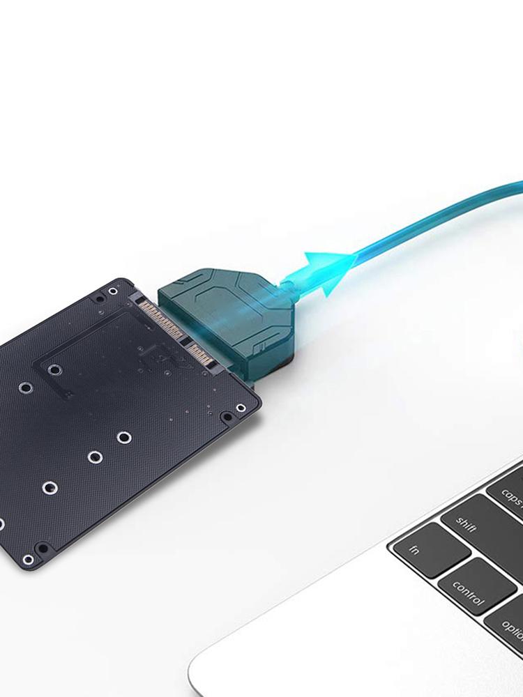2-In-1 Dual-use M.2 NGFF SSD To SATA3.0 Adapter Card External Hard Drive Box SATA3.0 To USB Converter Cable Laptop Accessories